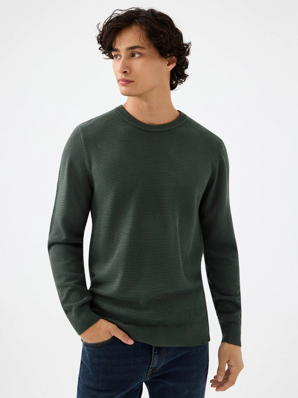 Loft Regular Fit Haki Erkek Kazak Lf2040477 Haki