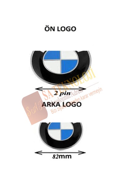 Bmw F10 Kasa Ön Kaput-bagaj Logo Takım Mavi Beyaz 2pin-82mm