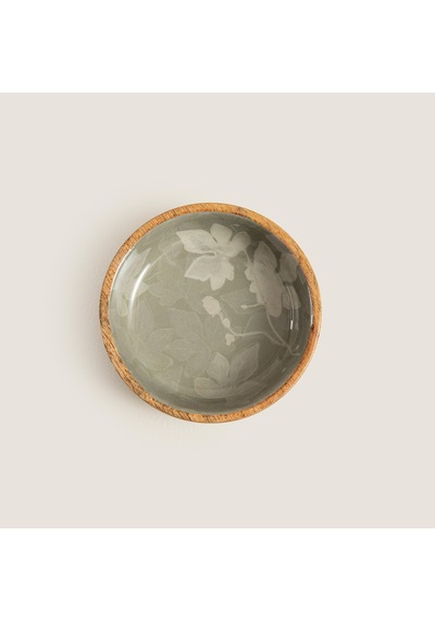 Foglia Ahşap Sunum Kasesi 13x13x3.5cm Natural Naturel