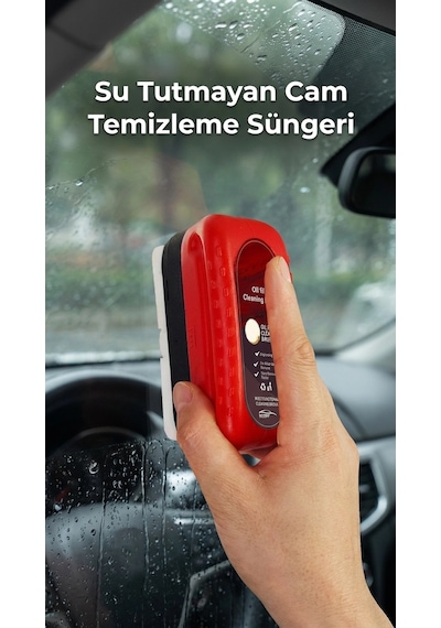 Su Tutmayan Araç Camı Temizleme Süngeri - İz Bırakmaz Temizlik