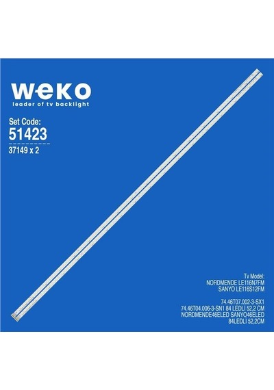 Sanyo Le116s12fm 46'' 2 Adet Tv Led Bar Tvnizin İçindeki Led Barla Aynısı Olduğunu Görmeden Almayınız. Led Bar Ürünlerinde Paket Açıldığında İade Kabul Edilmemektedir.