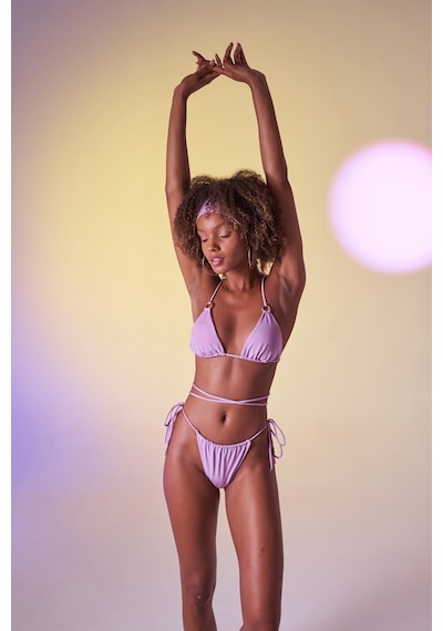 Holly Lolly Üçgen Bağcıklı Ayarlanabilir Delphi Bikini Üstü Pembe