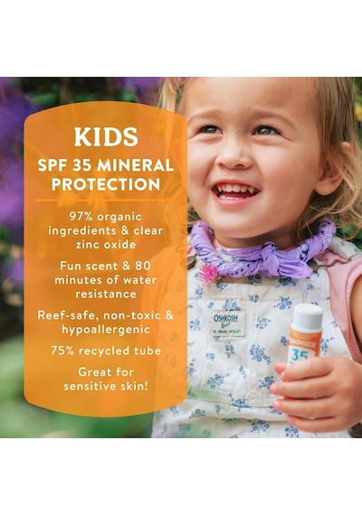Badger Çocuk Turuncu Güneş Kremi Stick Spf35 Kolay Sürülüm 18.4 Gr