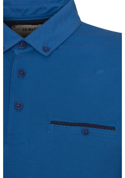 AR-MA Arma Erkek Basic Slim Fit Polo Yaka Tişört Y9tyo7968 Mavi-m7 Mavi