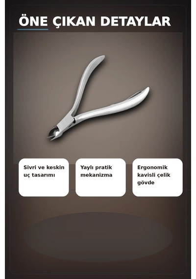 Sivri Uçlu 9.5 Cm Çelik Tırnak Eti Pens - Manikür Aleti, Kişisel Bakım Bx-313431