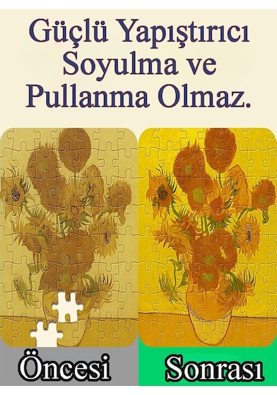 Puzzle Yapıştırıcı 250 Ml 1 Adet Ve Yassı Patpat Sünger Fırça Seti 3 Lü Monalisa Yapboz Pazıl Yapıştırıcısı Şeffaf