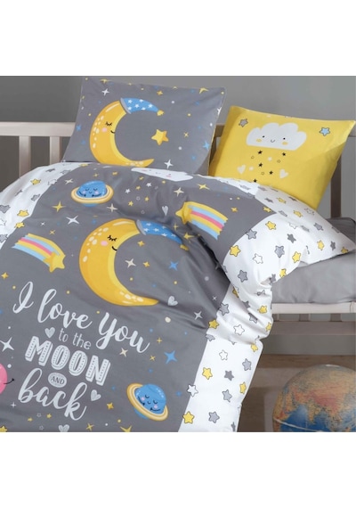 Clasy Bebek Nevresim Takımı Sun Luna Gri