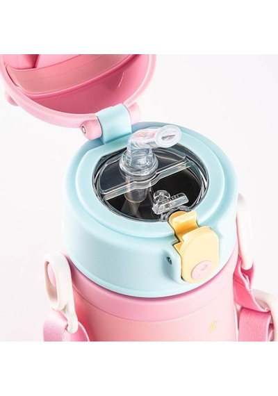 Hon Pembe Askılı Paslanmaz Çelik Çocuk Termosu 480ml Pembe