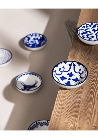 Reve Bleu Vista Mini Kase Seti - Mavi/beyaz - 9 Cm 8684427358634 Çok Renkli