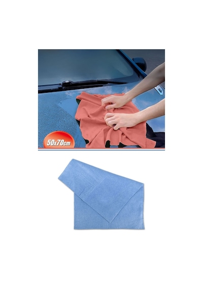 Büyük Boy Güderi Temizlik Bezi 50x70 Cm, Profesyonel Oto Araç Kurulama Ve Cam Bezi Süper Emici F274 Renkli