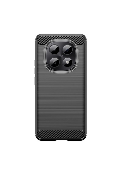 Microcase Redmi Note 15 Pro Plus 5g / Xiaomi Poco M8 Pro İle Uyumlu Brushed Carbon Fiber Silikon Kılıf - Siyah Al3332