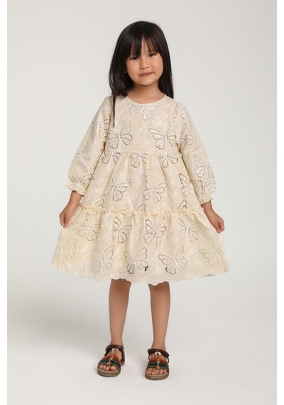 Xo Kids Kız Çocuk Elbise 1-5 Yaş 35945 Ekru