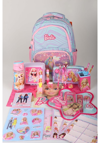 X Dekomus Lisanslı Barbie Deniz Kızı Collection Kırtasiye Seti Okul Ve Kalem Çantası,beslenme Kabı,matara Altın
