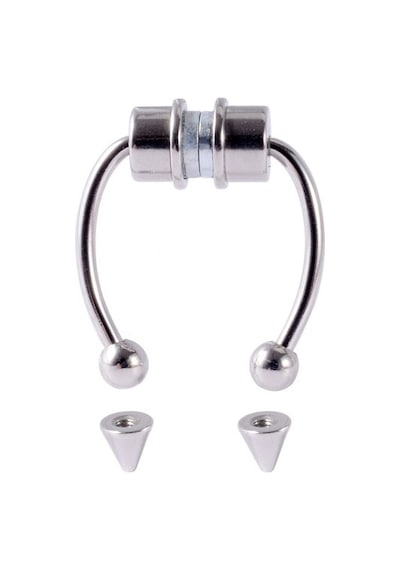 Mıknatıslı Fake Septum Piercing Gümüş rengi Gümüş