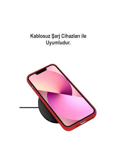 Apple Uyumlu  iPhone 13 Mini Kapak Kamera Korumalı Içi Kadife Lansman Silikon Kılıf