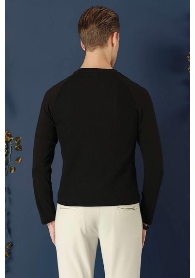 Efor Ts 872 Slim Fit Siyah Spor T-shirt Siyah
