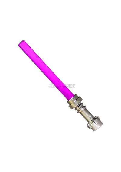 Star Wars Minifigür Aksesuarı, Işın Kılıcı, Lightsaber, Şeffaf Pembe Renkte Ve Metalik Gümüş Kabzalı
