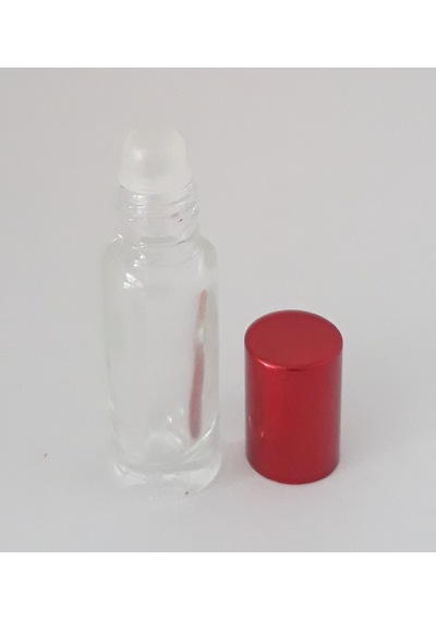 Boş Parfüm Şişesi 4-5 ML 5 Adet Roll-on Kırmızı Kapaklı Boş Şişe
