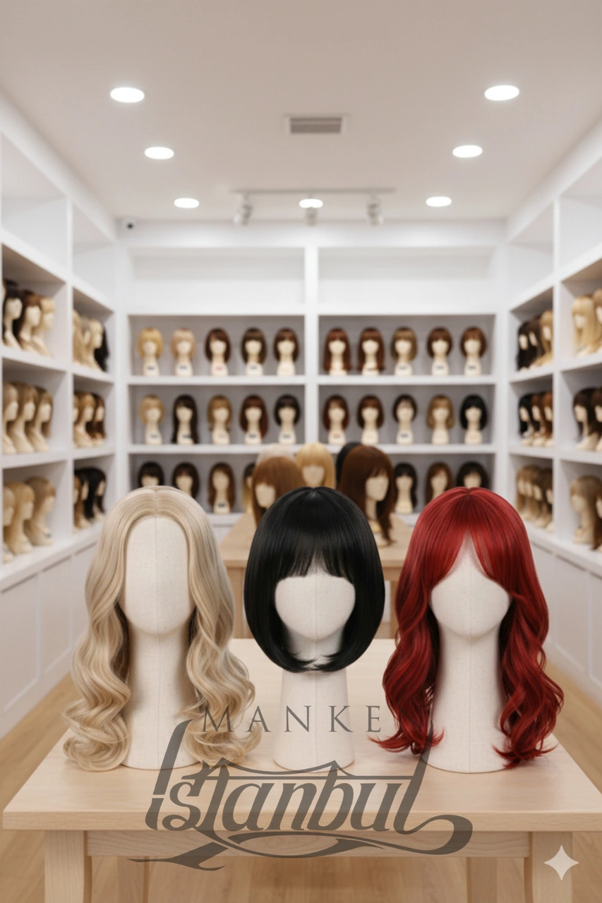 Kumaş Kaplı Beyaz Kafa Mankeni
