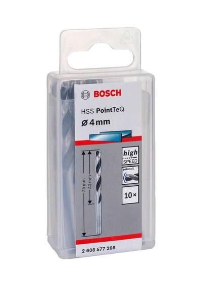 Bosch HSS-PointeQ Metal Matkap Ucu 4,0 mm 10lu