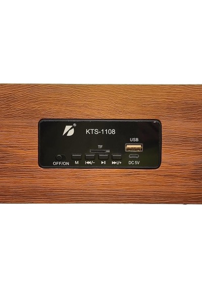 Torima Kts-1108 Ahşap Kasa Bluetooth Hoparlör 4 Hoparlör Ahşap Tasarım Aux Usb Tf Kart Girişli Kablosuz Speaker