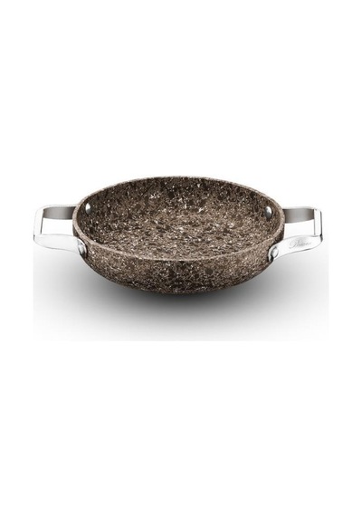 Brioni Stone Age Çizilmez Yanmaz Yapışmaz Terra 20 Cm Sahan Kapaklı Kahverengi