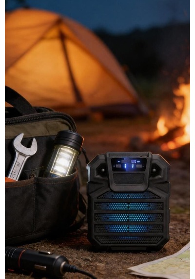 Müzik Ritim Eğlence Bluetooth Hoparlör Rgb Işıklı Parti Speaker Gts-1397 Siyah