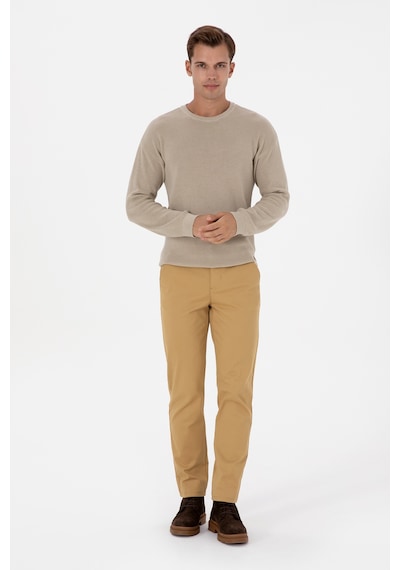 U.S. Polo Assn. Erkek Hardal Slim Fit Kanvas / Chino Pantolon 50308762-VR151