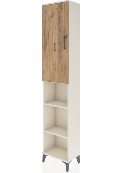 Arges Dolap 4 Raflı Tek Kapaklı Tek Askılı 44x30x221 Aytaşı-çam Aytaşı