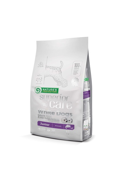 Nature's Protection Superior Care Beyaz Tüylü Köpekler İçin Tahılsız Somonlu Tüm Irklar Yavru Köpek Maması 10kg