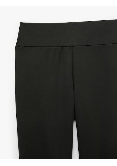 Koton Yüksek Bel Slim Fit Beli Lastikli Spor Tayt Siyah 7wak40250nk