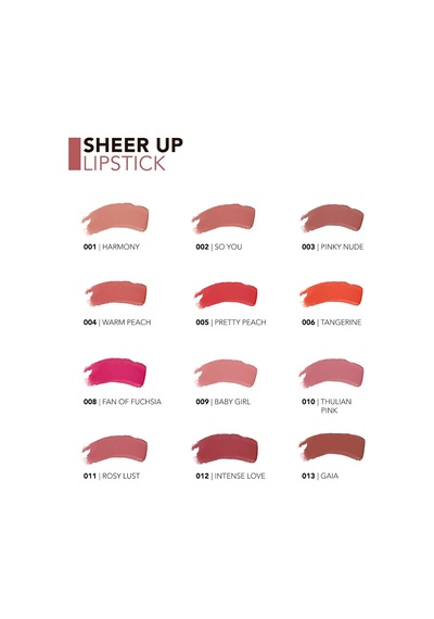 Nemlendirici Parlak Ruj- Sheer Up Lipstick- 018 Enchanted Kiss- 8682536097864 Çok Renkli
