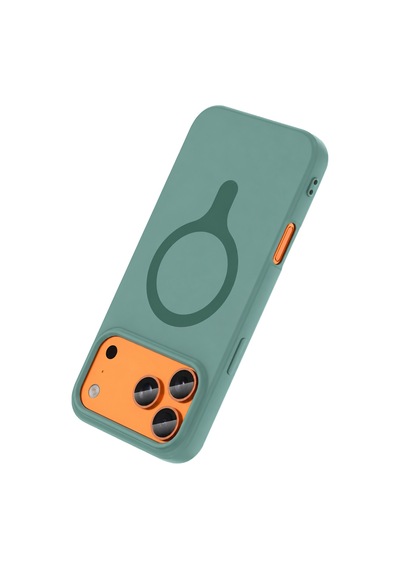 Joko Apple Uyumlu iPhone 18 Pro/17 Pro Z Silikon Magsafe Kapak - Yeşil Çok Renkli