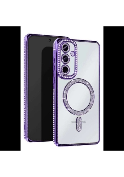 Galaxy S24 Fe Joke Simli Magneticsafe Kılıf - Derin Mor