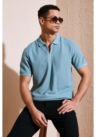 Buratti Erkek Polo Yaka T Shirt 5902434 Mavi Mavi