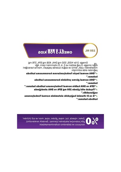 Çocuklar İçin Portakal Aromalı Omega-3 Balık Yağı Şurubu 150 Ml