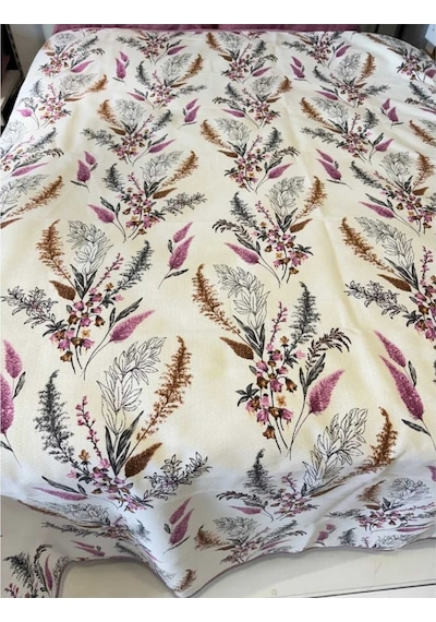 Renkli Çiçek Desenli Tek Kişilik Pike 160x240 Cm Canlı, Neşeli Ve Hafif Yaz Konforu Renkli