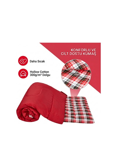 Kingcamp Snowflake 300-d Ultra Çift Kişilik Uyku Tulumu Red Kırmızı