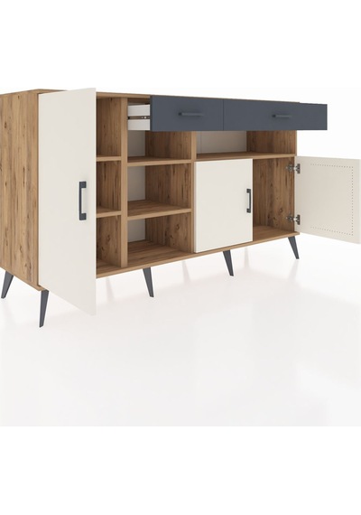 Hyperion Konsol 5 Raflı 2 Çekmeceli 3 Kapaklı 176x44x99 Çam-aytaş Çam-aytaşı/antrasit Hyperion Konsol 5 Raflı 2 Çekmeceli 3 Kapaklı 176x44x99 Çam-aytaş Çam-aytaşı/antrasit