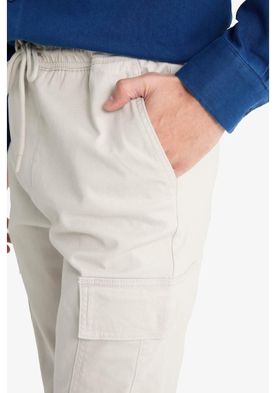 Defacto Regular Fit Beli Bağcıklı Kargo Cepli Jogger Pantolon F4681ax25aubg766 Bej