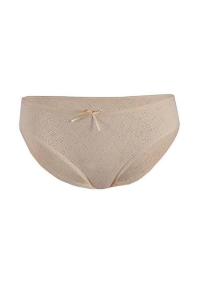Özten Kadın Kalp Desenli Bikini Külot 6 Adet Ten
