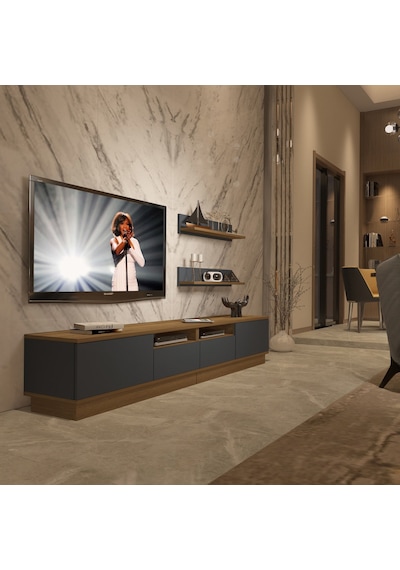 Decoraktiv Trendstyle 220rs Mdf Tv Ünitesi Tv Sehpası Pera - Antrasit
