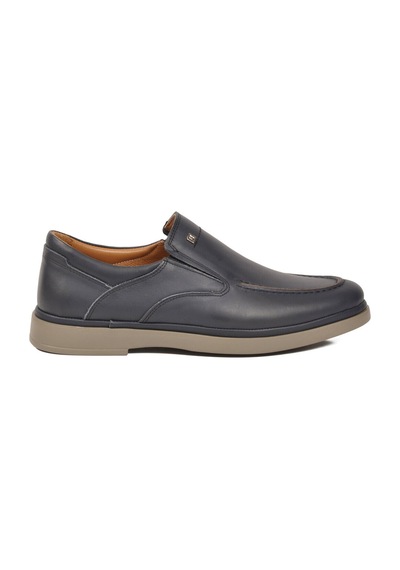Ayakmod Lacivert Bej Hakiki Deri Erkek Casual Ayakkabı 327 M Lacivert-bej