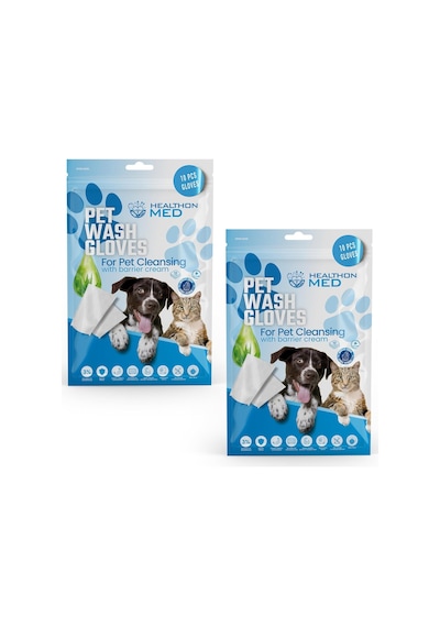 Healthon Med Evcil Hayvan Temizleme Mendil Kesesi Kedi, Köpek Ve Diğer Hayvanlar İçin, Aloe Vera & Bariyer Kreml