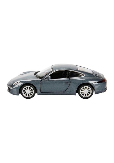TıfılToys Hobbiez Lisanslı Porsche 911 Carrera Kapıları Açılabilir Model Diecast 1/32 Ölçek Metal Standlı Araç Gri