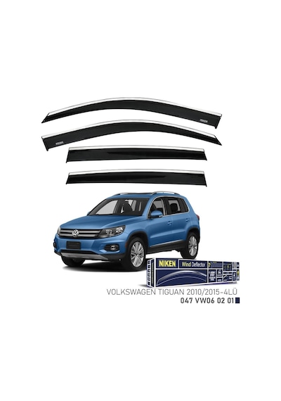 Niken Vw Tiguan 2010-2015 Kromlu Cam Rüzgarlığı 4'lü - Ekolmaks