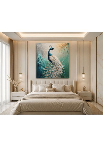 Royal Peacock Lüks Tavus Kuşu Kanvas Tablo