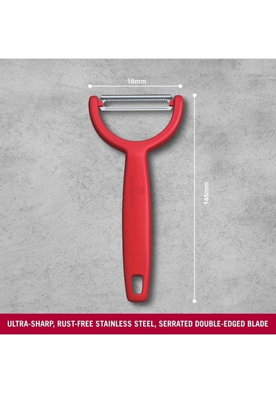Victorinox Ypso Tırtıklı Kenar Çift Taraf Kırmızı Soyacak, 6.0963.1 Çok Renkli