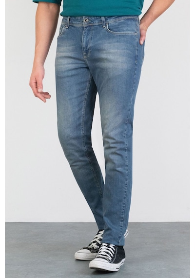 HLT Jeans Erkek Açık Mavi Taşlamalı Slim Fit Denim Jeans Kot Pantolon