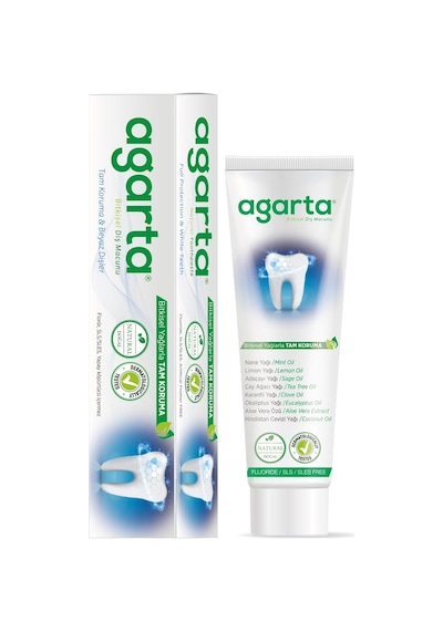 Agarta Doğal Diş Macunu 100ml Bitki Özlü 3 Lü Set Beyazlık